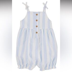 NWOT Baby Girl Carter’s Cabana Striped Romper 6 months